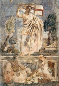 Cenacolo di Sant’Apollonia – La Resurrezione – anno 1447, affresco, ex-monastero di Sant’Apollonia, Firenze. Cristo in pietà sorretto da due angeli,
